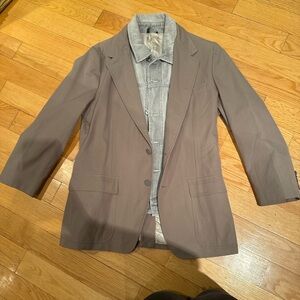 Dolce and gabbana men’s 2010 runway blazer with grey denim insert